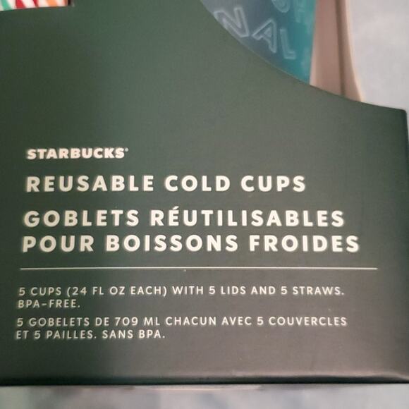Starbucks Holiday Reusable Cold Cups 5 pack NEW - Picture 2 of 7